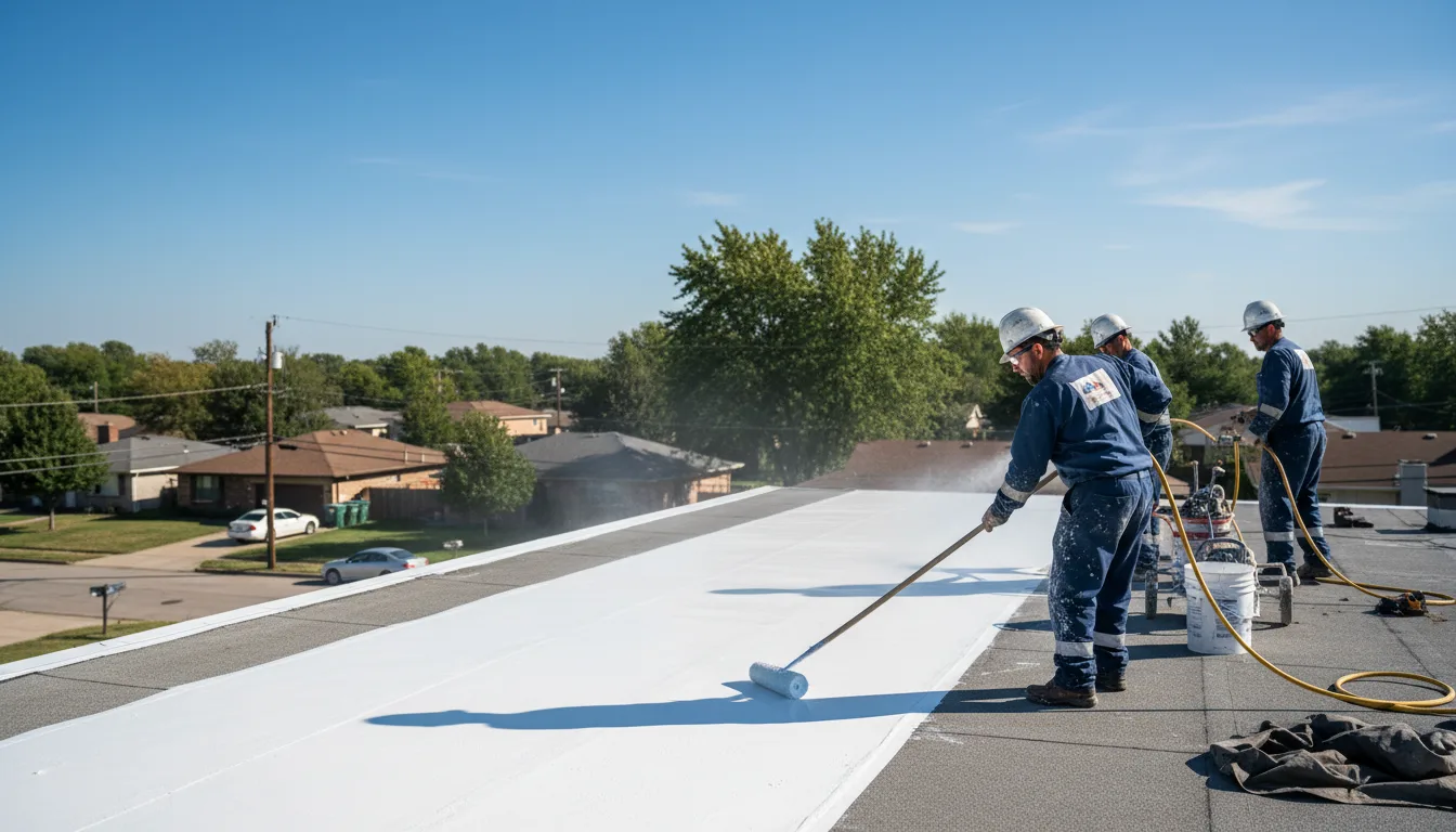 Commercial roof coating in Columbia, IL near me